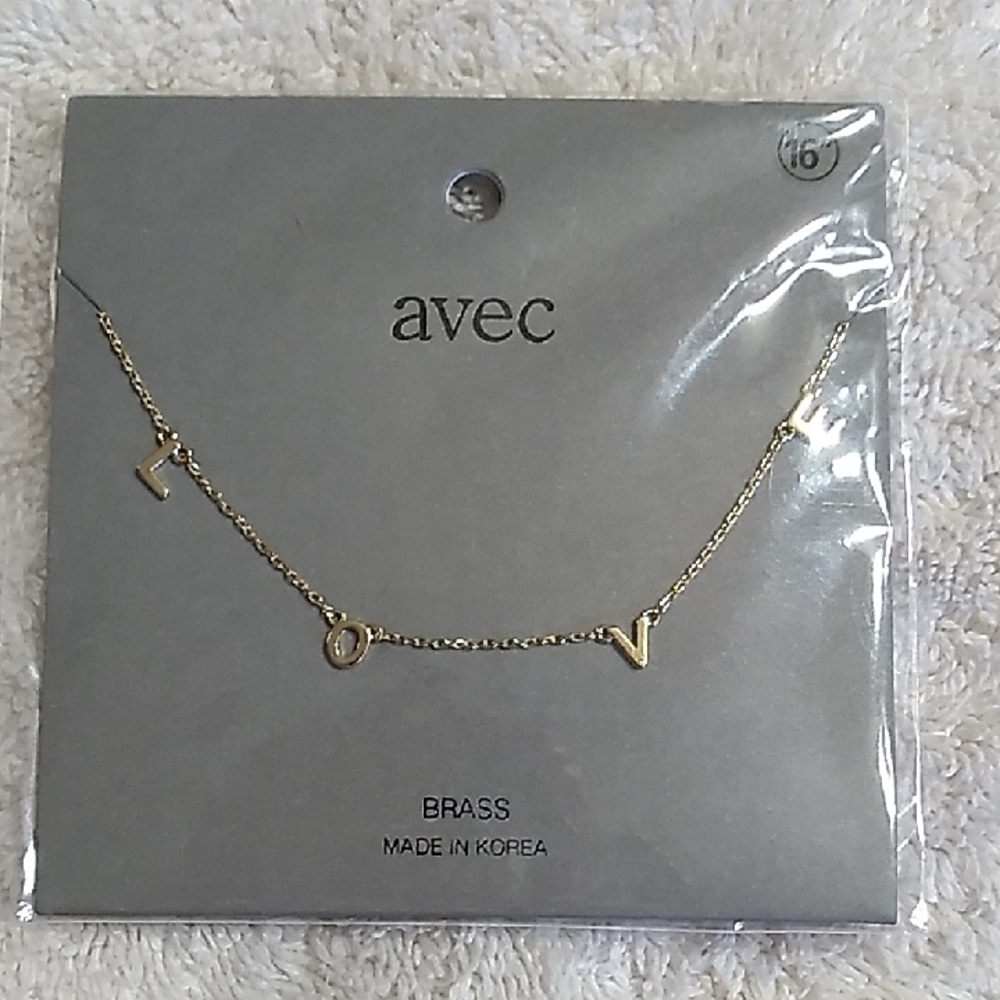 Gold 'LOVE' Letter Necklace - Gold Tone Women’s Jewelry
